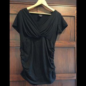 V neck maternity blouse